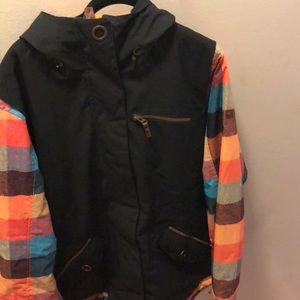 Black Multicolor ROXY Snowboarding Jacket